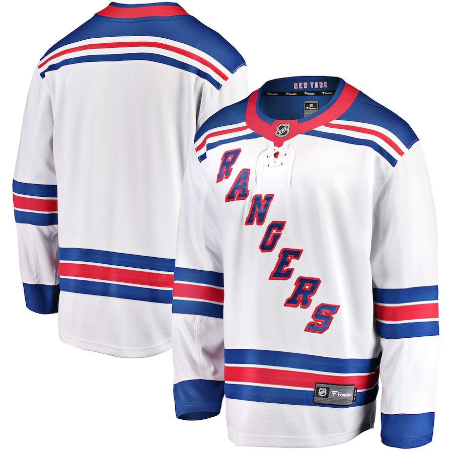 Men New York Rangers Fanatics Branded White Breakaway Away NHL Jersey->new york rangers->NHL Jersey